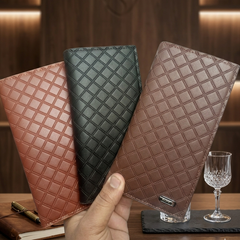 Men’s Quilted Leather Bifold Wallet | Slim & Stylish | Multiple Card Slots | Durable Everyday Accessory | Black