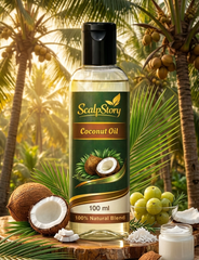 Coconut Hair Oil | Pure Natural Oil | Deep Hair Nourishment | Smooth, Shiny & Healthy Hair | 100ml