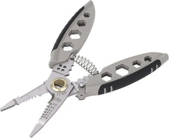 16-in-1 Electrician Pliers | 7 Inch Cable Stripper | Wire Crimping, Cutting, Pulling & Winding Tool | Gray
